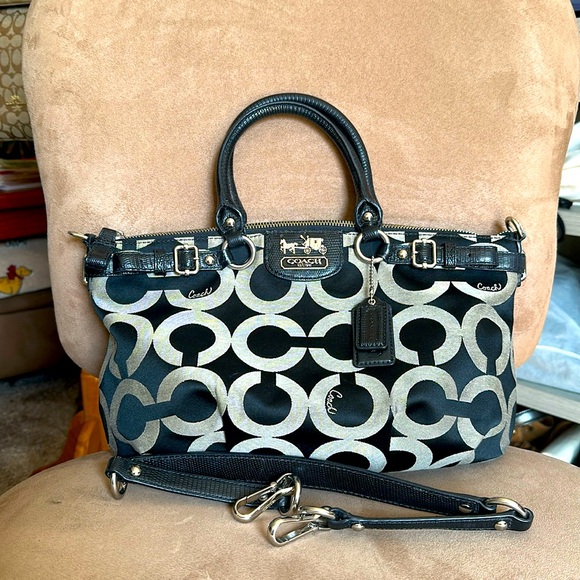 #1. Coach Madison Optic Art print Satchel Bag, #18650, Excellent Condition - Picture 1 of 1